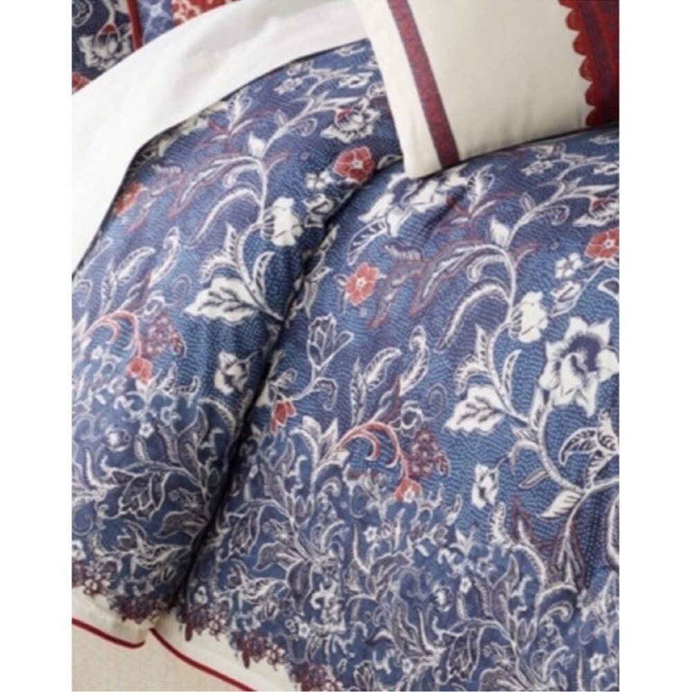Ralph Lauren-Home-Full/Queen Mirabelle Blue Fushia Floral Duvet Cover NWT